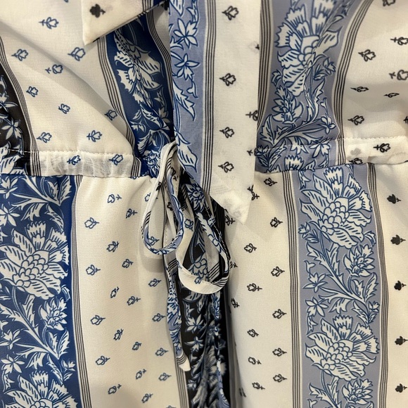 Boohoo size 12 long sleeve tie waist summer dress - Picture 3 of 4